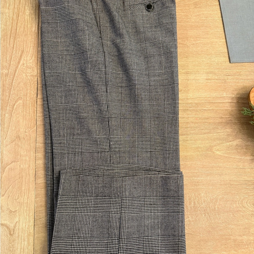 Talbots Gray Plaid Trousers